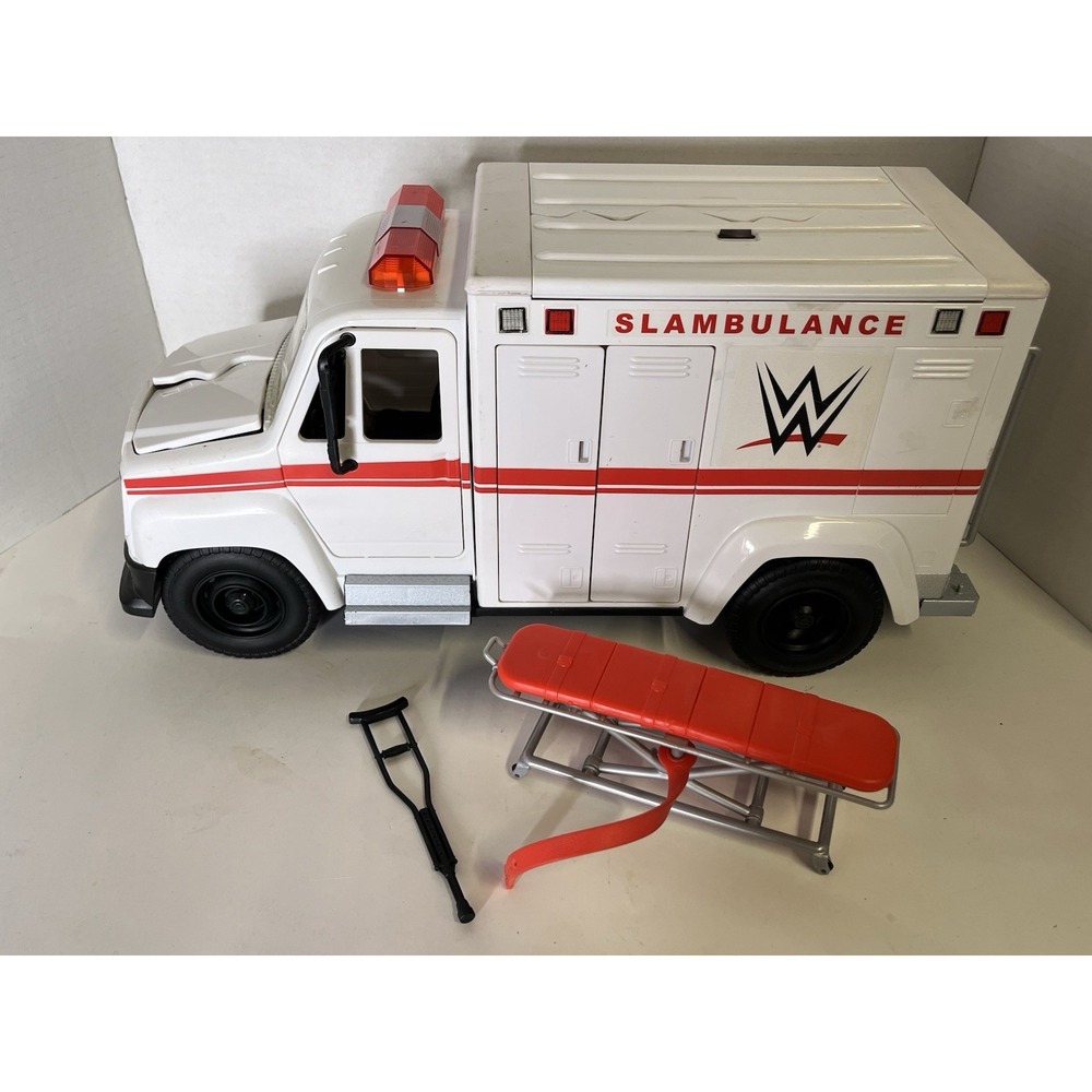 WWE Wrekkin' Slambulance Breakaway Ambulance Vehicle Mattel Elite